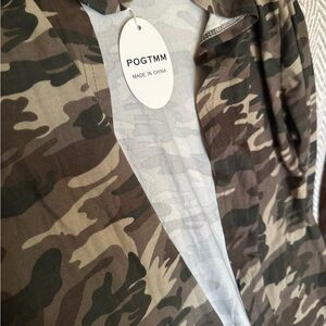 Camouflage long thin cardigan